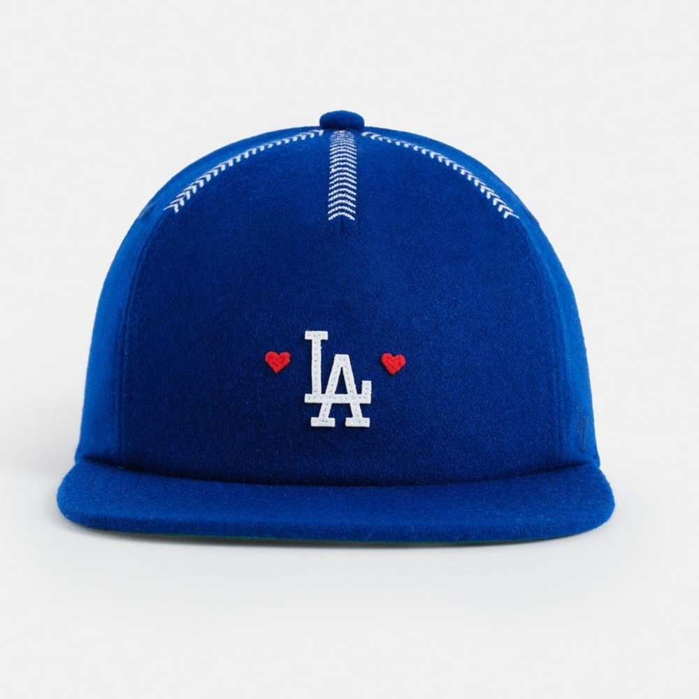 Madhappy Dodgers Blue LA Cap with Red Heart Accents